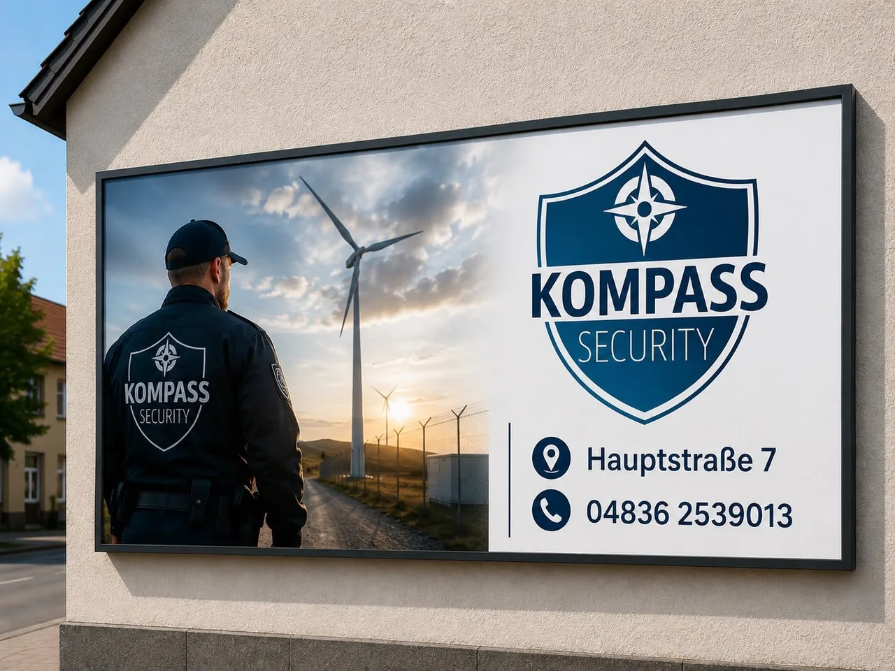 Kompass Security billboard in Schleswig-Holstein